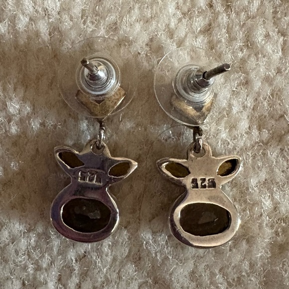 Gorgeous Sterling Silver and Gemstone Earrings - Picture 3 of 5